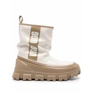 NEW UGG women's classic brellah mini boots in white/tan